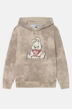 Guess Junior Banksy Os Leon Washed Bunny- Hoodie - Impact Grey
