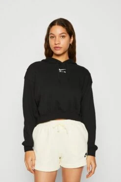 Nike Sportswear Air Mod Crop - Hoodie - Black/White