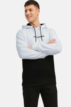 Jack & Jones Jjereid Blocking Hood - Hoodie - White