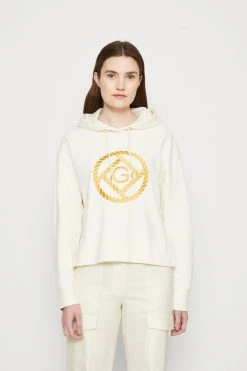 Gant Rope Icon Hoodie - Sweatshirt - Cream