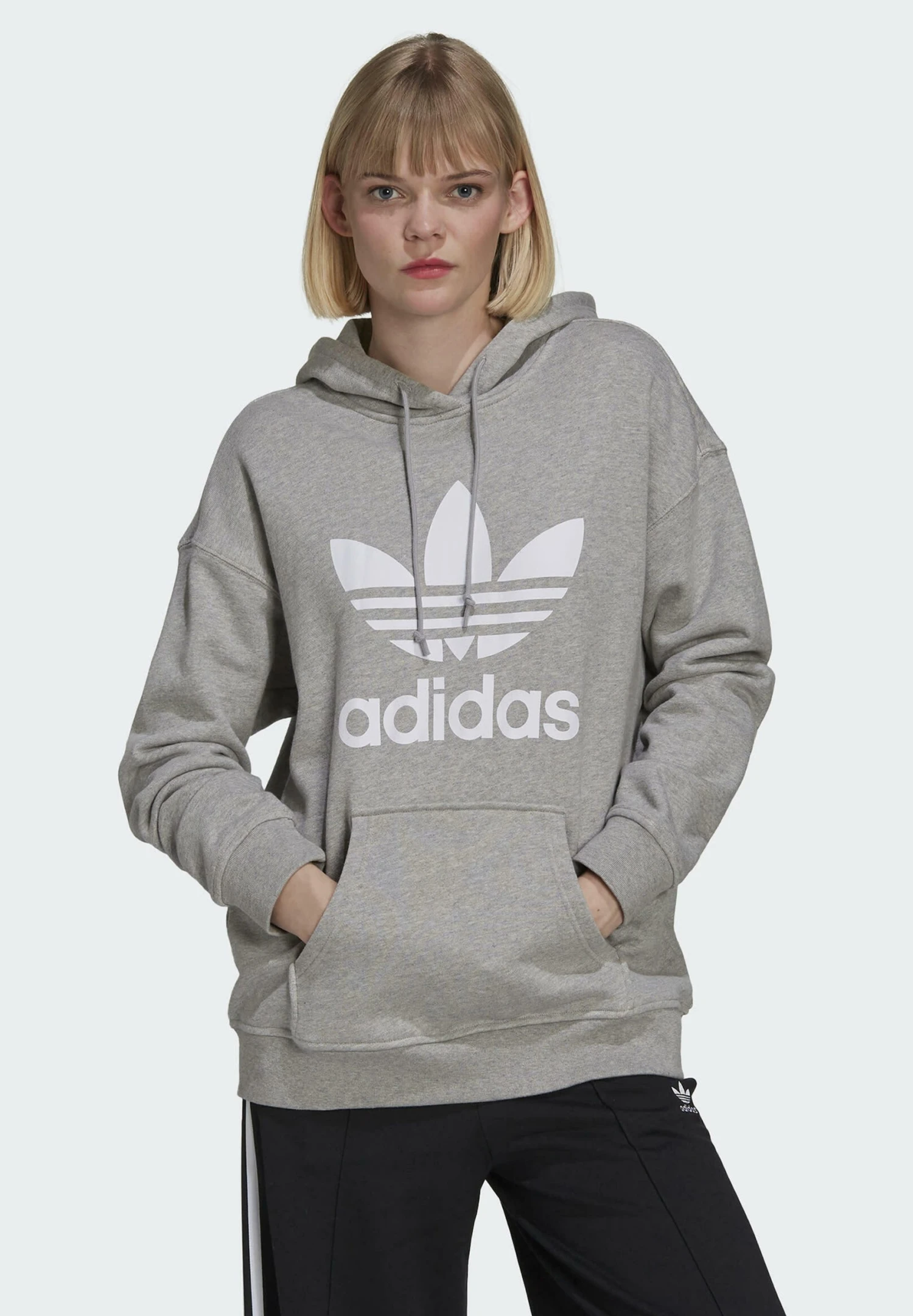 Adidas Originals Hoodie - Medium Grey Heather 3 Adidas Originals Hoodie - Medium Grey Heather