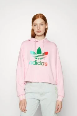 Adidas Originals Adicolor 70S Cropped Hoodie - Sweatshirt - True Pink -Gant shop 5210075a4d2b4caa86c04c7f209ef77a scaled