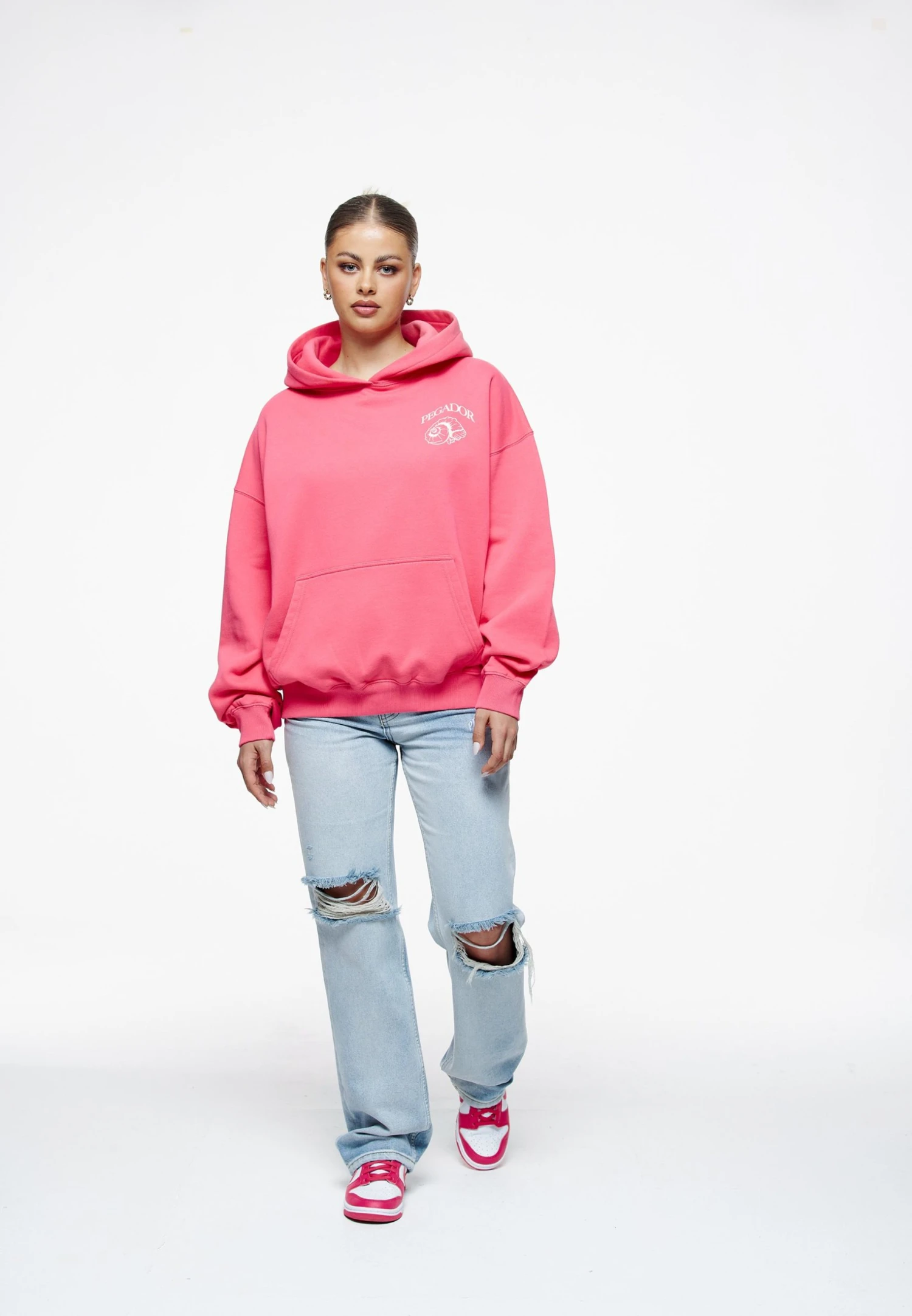 Pegador Metra Oversized Hoodie - Sweatshirt - Vintage Washed Strawberry 4 Pegador Metra Oversized Hoodie - Sweatshirt - Vintage Washed Strawberry - Bilde 2