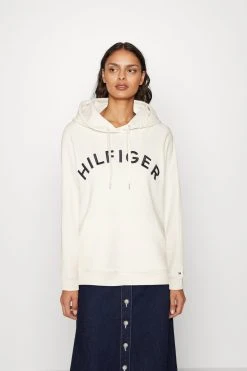 Tommy Hilfiger Varsity Hoodie - Sweatshirt - Weathered White