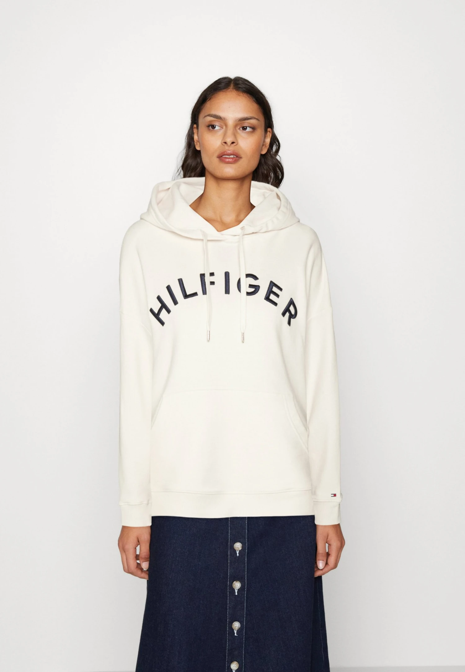 Tommy Hilfiger Varsity Hoodie - Sweatshirt - Weathered White 3 Tommy Hilfiger Varsity Hoodie - Sweatshirt - Weathered White