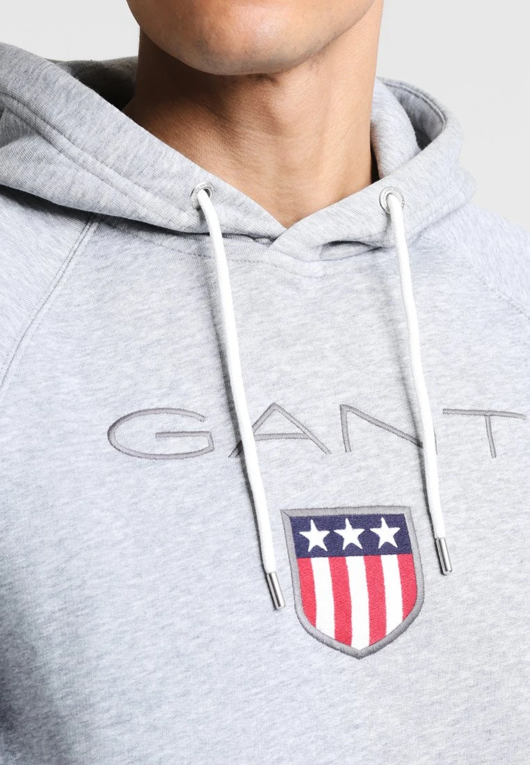 Gant Shield Hoodie - Hoodie - Grey Melange 6 Gant Shield Hoodie - Hoodie - Grey Melange - Bilde 4