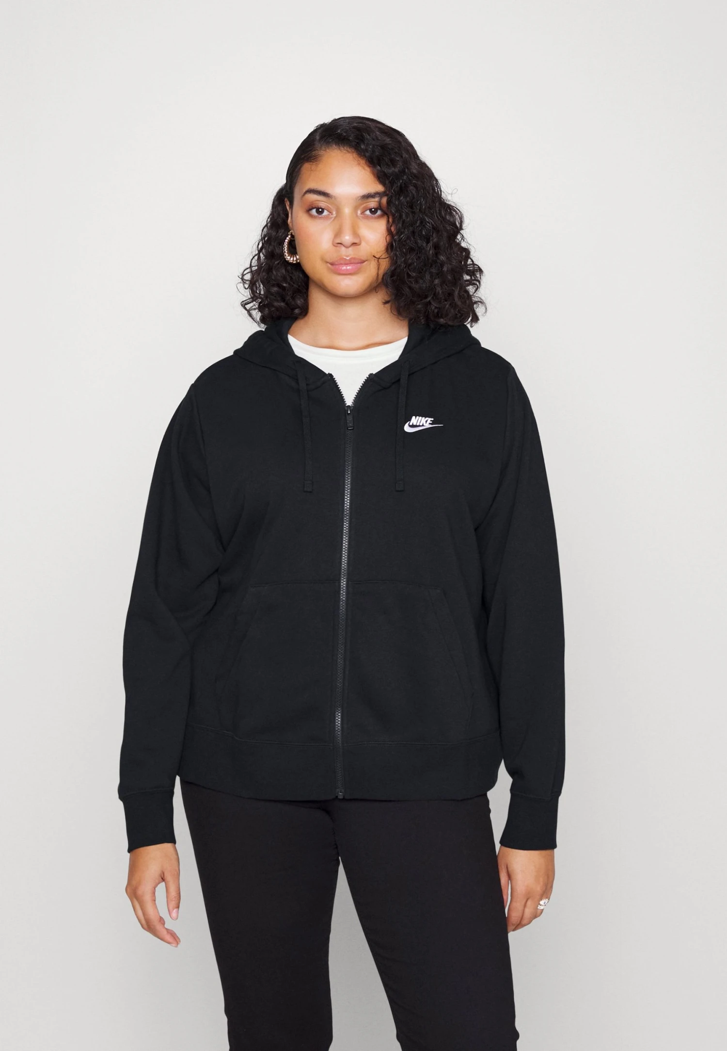 Nike Sportswear Club Hoodie - Sweatjakke - Black/White 3 Nike Sportswear Club Hoodie - Sweatjakke - Black/White