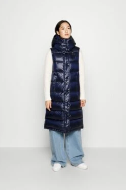 Blauer Fashion Long Detachable Hoodie - Vest - Blue