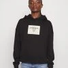 Calvin Klein Jeans Relaxed Hoodie - Hoodie - Ck Black -Gant shop 56d4c28af91040b88d4e8e3e6190843a