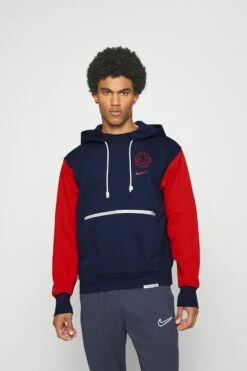 Nike Performance Paris Germain Standard Issue Hoodie - Klubbklær - Midnight Navy/University Red