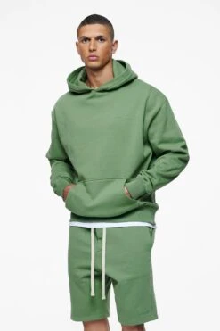 Pegador Logo Oversized Hoodie Unisex - Sweatshirt - Vinatge Washed Cypress Gum