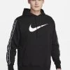 Nike Sportswear Repeat- Hoodie - Black Black White -Gant shop 5c157379b215442781aa0a16455a0753