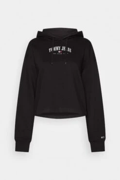 Tommy Jeans Essential Logo Hoodie - Sweatshirt - Black