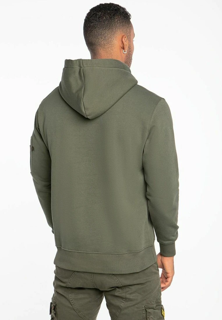 Alpha Industries Alpha Label Hoody - Hoodie - Green 5 Alpha Industries Alpha Label Hoody - Hoodie - Green - Bilde 3
