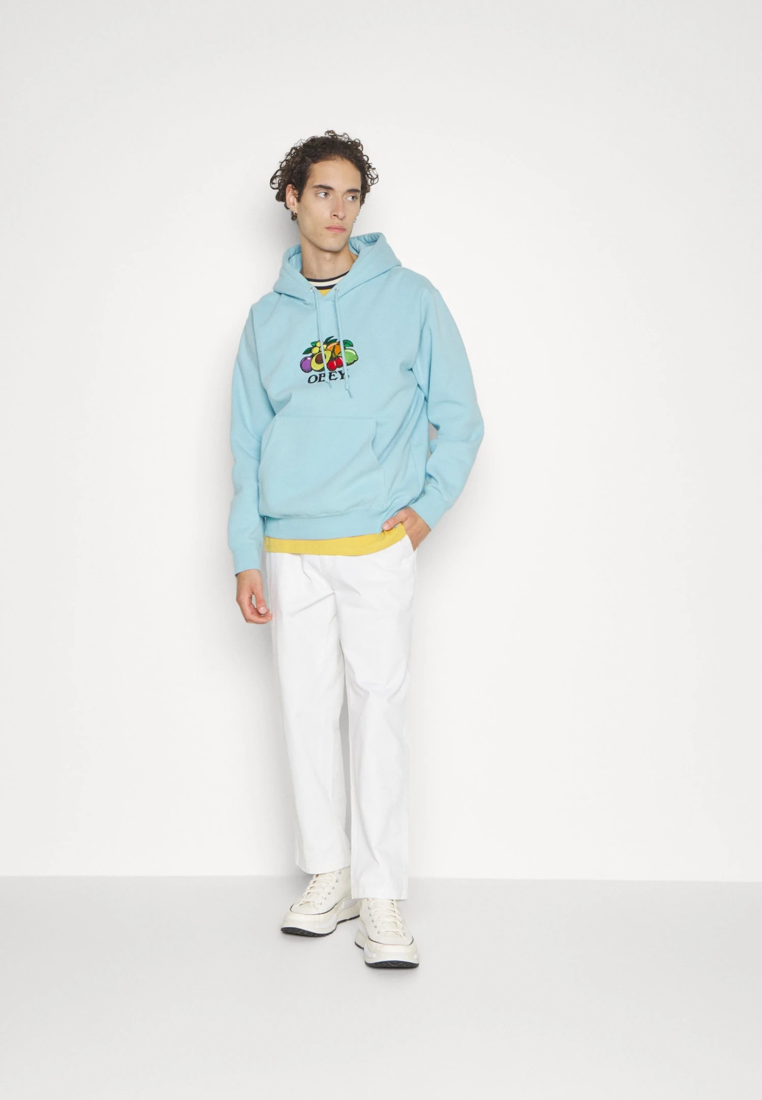 Obey Clothing Basket Hood - Hoodie - Sky Blue 5 Obey Clothing Basket Hood - Hoodie - Sky Blue - Bilde 3