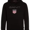 Gant Shield Hoodie - Hoodie - Black -Gant shop 630b8191a0534216a614a595e83a5f28