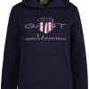 Gant Rel Archive Shield - Hoodie - Evening Blue -Gant shop 636424d688874549af55c68c2ebe632e
