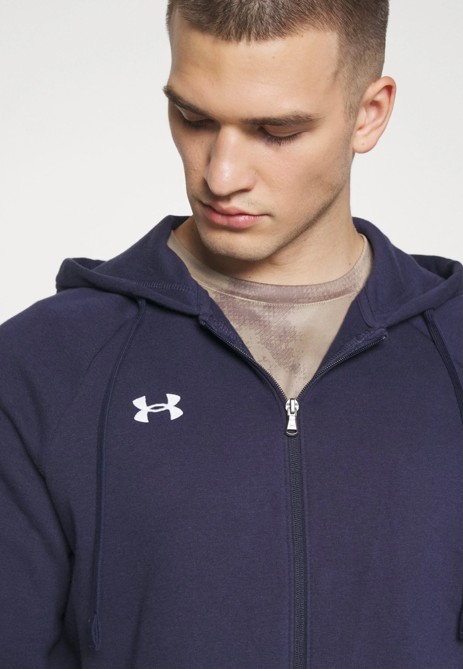 Under Armour Rival Hoodie - Sweatjakke - Midnight Navy/White 10 Under Armour Rival Hoodie - Sweatjakke - Midnight Navy/White - Bilde 8