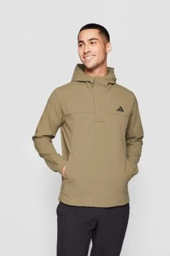 Adidas Golf Mens Ripstop Quarter Zip Hoodie - Hardshell Jacket - Olive Strata 11 Adidas Golf Mens Ripstop Quarter Zip Hoodie - Hardshell Jacket - Olive Strata -Gant shop 6d9122fa9891406ca87d0efb000df23a scaled