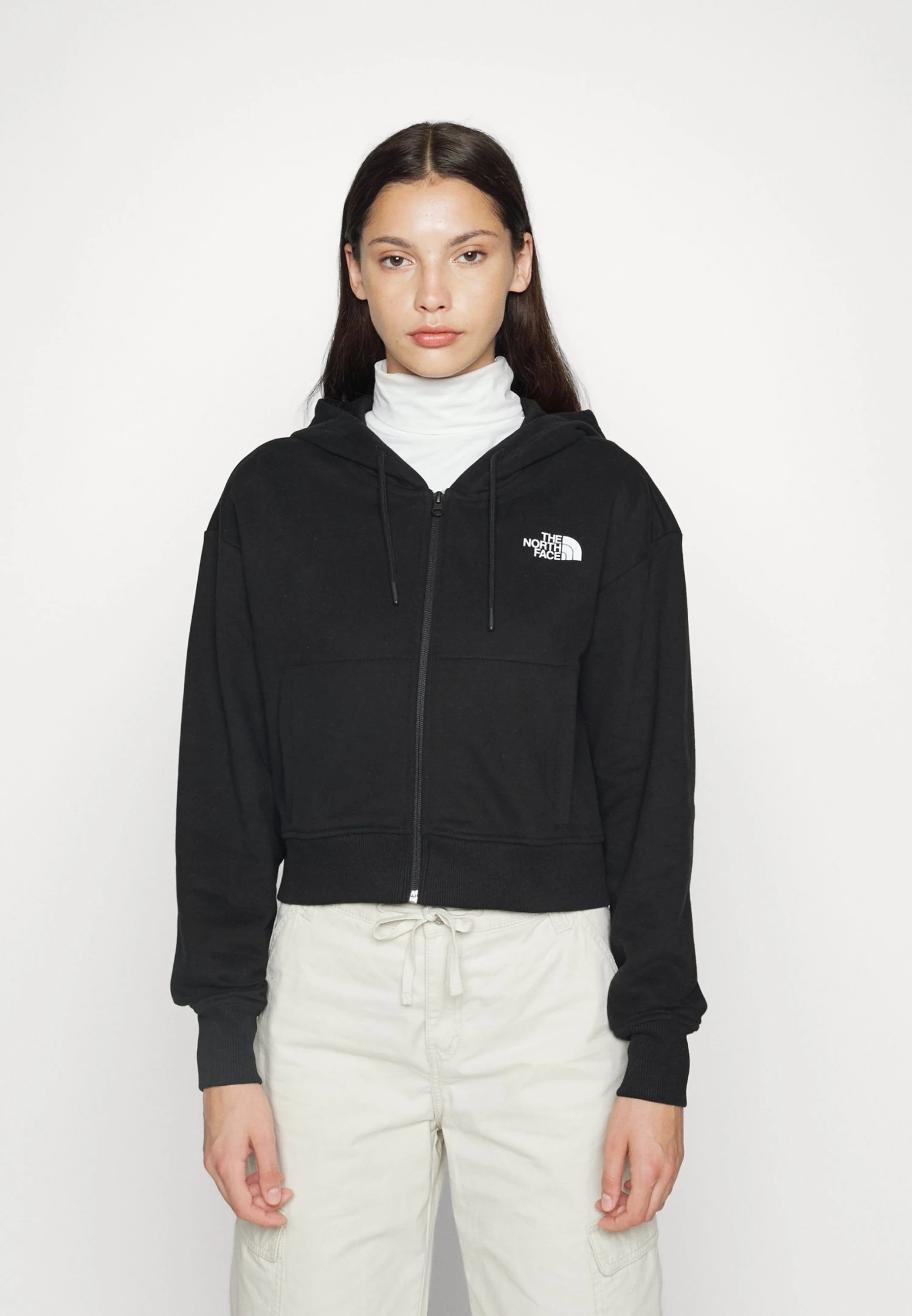 The North Face Icon Crop Full Zip Hoodie - Sweatjakke - Black 5 The North Face Icon Crop Full Zip Hoodie - Sweatjakke - Black - Bilde 3
