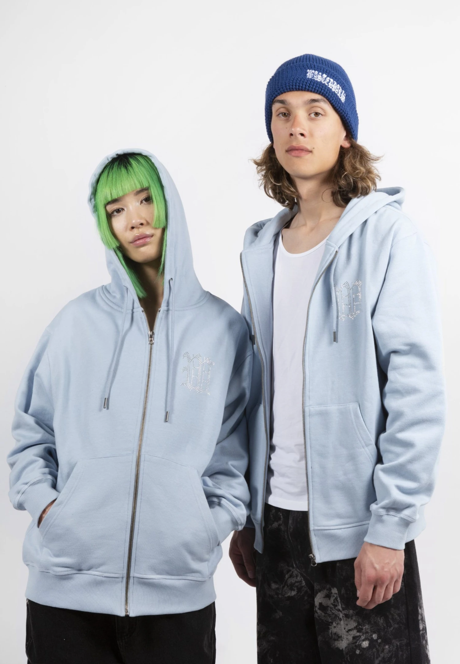 WASTED PARIS Unisex Hoodie Zip Kingdom Crown - Sweatjakke - Air Blue 3 WASTED PARIS Unisex Hoodie Zip Kingdom Crown - Sweatjakke - Air Blue