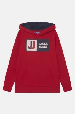Jack & Jones Junior Jcologan Hood - Hoodie - Red