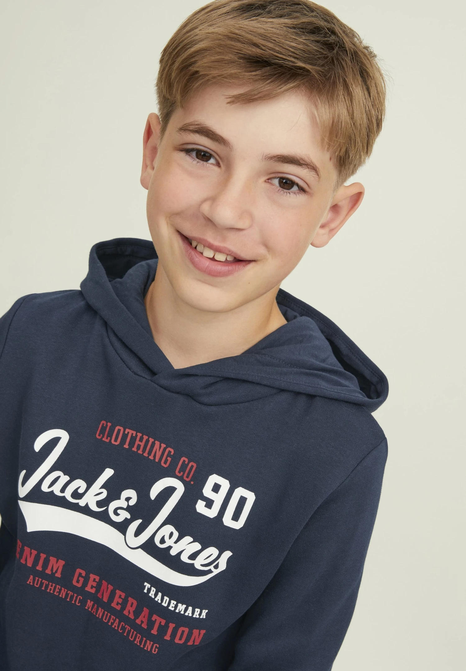 Jack & Jones Junior Elogo- Hoodie - Navy Blazer 6 Jack & Jones Junior Elogo- Hoodie - Navy Blazer - Bilde 4