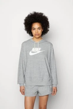 Nike Sportswear Gym Easy - Hoodie - Grey Heather/White