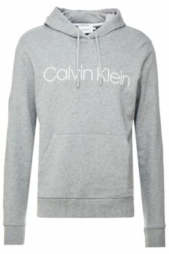 Calvin Klein Logo Hoodie - Hoodie - Mid Grey Heather -Gant shop 797ab84387654e909a624d7d909e76a5 scaled