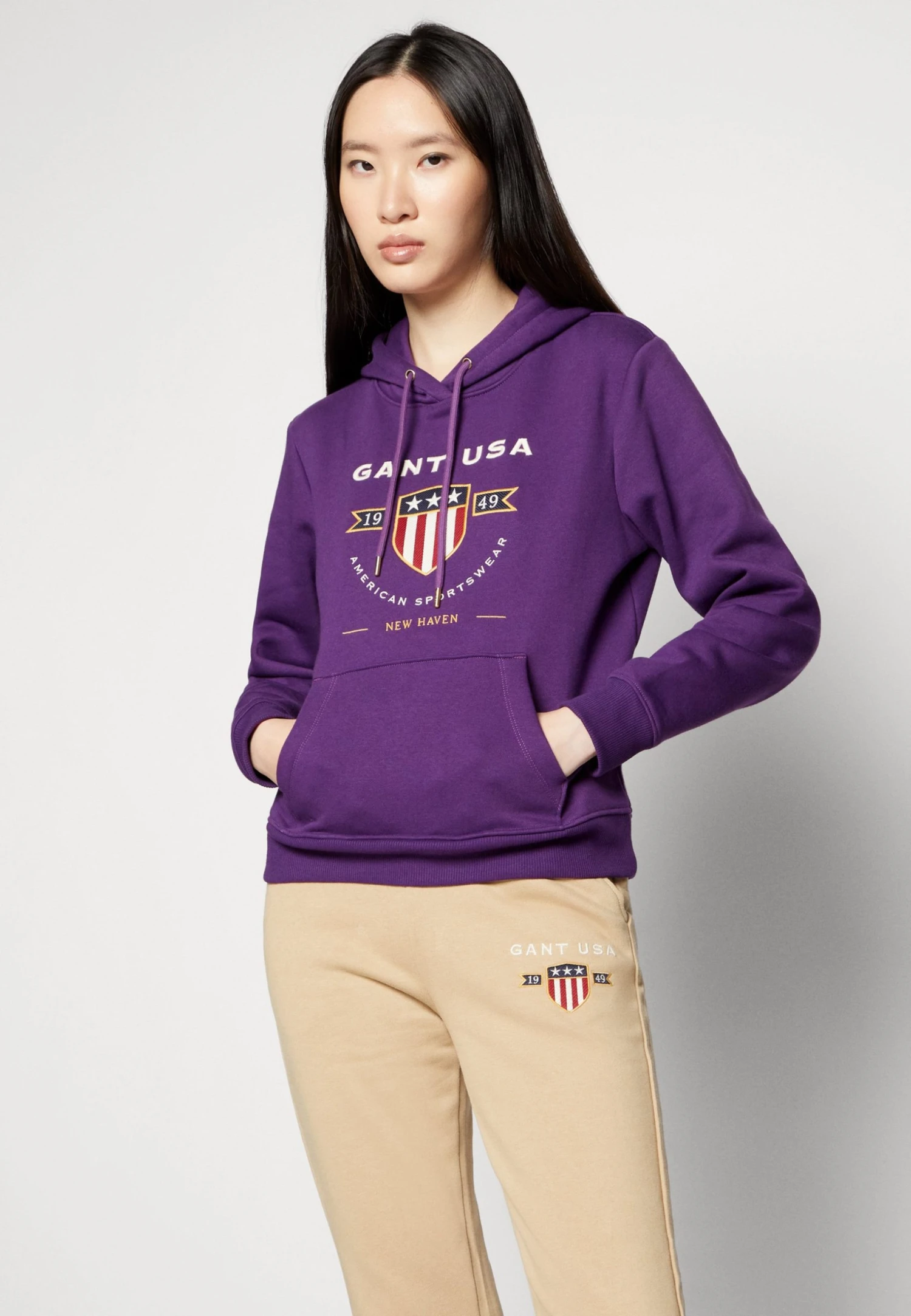 Gant Banner Shield Hoodie - Sweatshirt - Eggplant Purple 6 Gant Banner Shield Hoodie - Sweatshirt - Eggplant Purple - Bilde 4