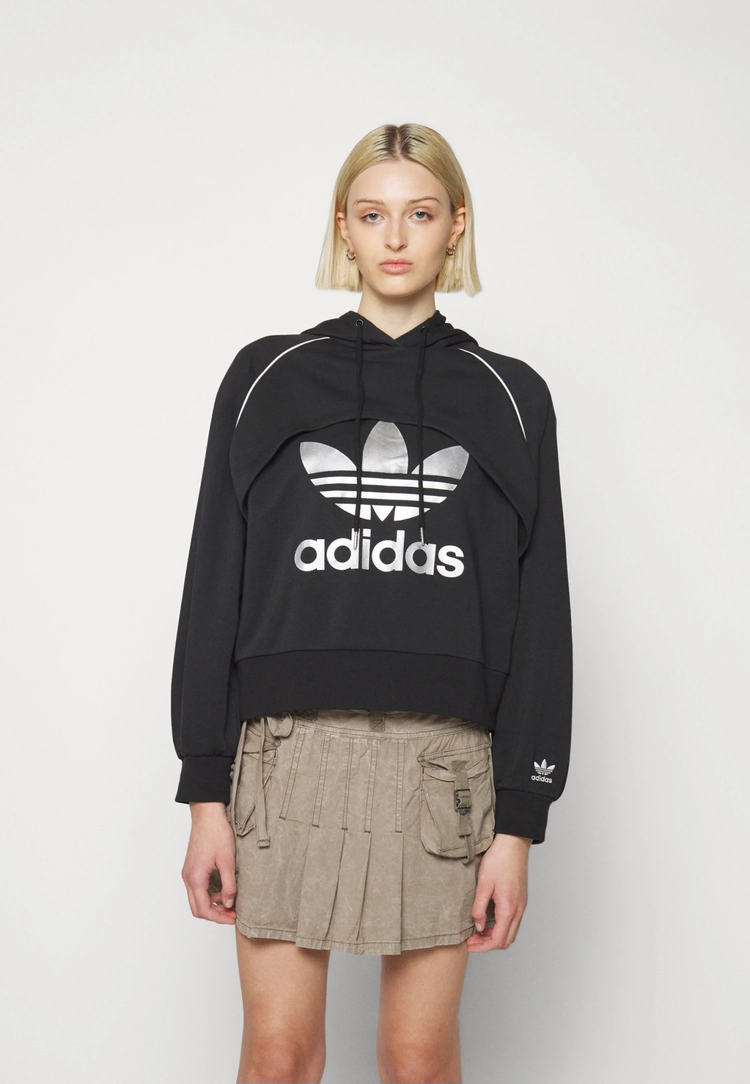 Adidas Originals Big Logo Hoodie 2 In 1 - Sweatshirt - Black 5 Adidas Originals Big Logo Hoodie 2 In 1 - Sweatshirt - Black - Bilde 3