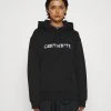 Carhartt WIP Hooded - Hoodie - Black/White -Gant shop 86a62cadc8d6429db61edcf431339f8f