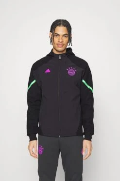 ADIDAS PERFORMANCE Fc Bayern München Hoodie - Klubbklær - Black/Shock Purple