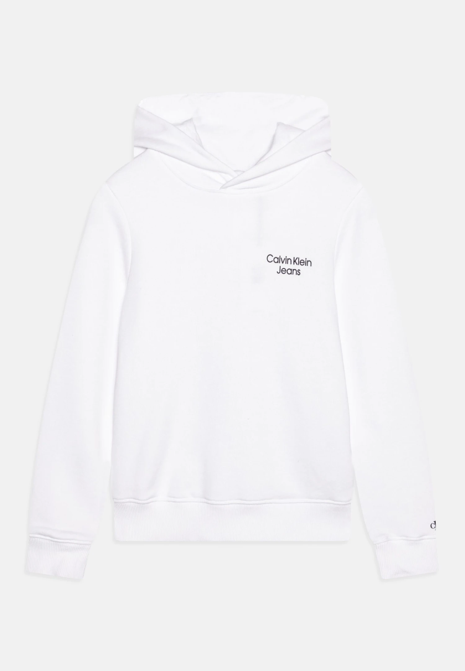 Calvin Klein Jeans Stack Logo Hoodie - Hoodie - Bright White 3 Calvin Klein Jeans Stack Logo Hoodie - Hoodie - Bright White