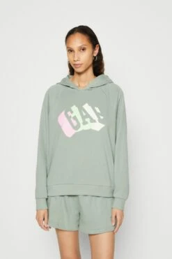 GAP Boyfriend Logo Hoodie - Sweatshirt - Sage