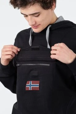 Napapijri Hoodie - Black -Gant shop 938916d63302413692235a5ab93d5f96