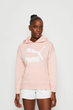 Puma Classics Logo Hoodie - Sweatshirt - Rose Dust