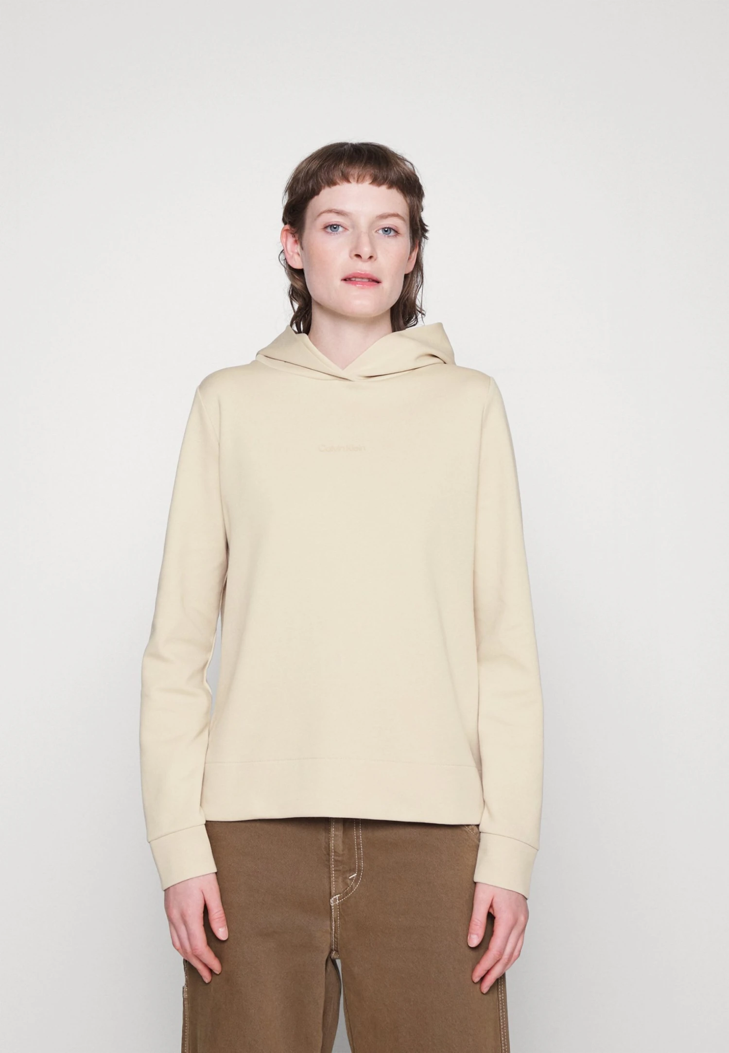 Calvin Klein Micro Logo Ess - Hoodie - White Clay 3 Calvin Klein Micro Logo Ess - Hoodie - White Clay