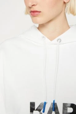 Karl Lagerfeld Jeans Cropped Big Logo Hoodie - Sweatshirt - White -Gant shop 9864adfbdb9c4530b139a0de3c037e40 scaled