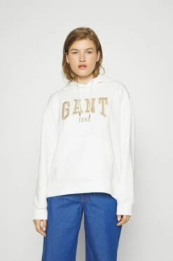 Gant Rel Logo Hoodie - Sweatshirt - Eggshell -Gant shop 98e41033ab8b4297a976517edd6b1133 scaled