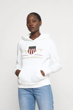 Gant Archive Shield Hoodie - Hoodie - Eggshell