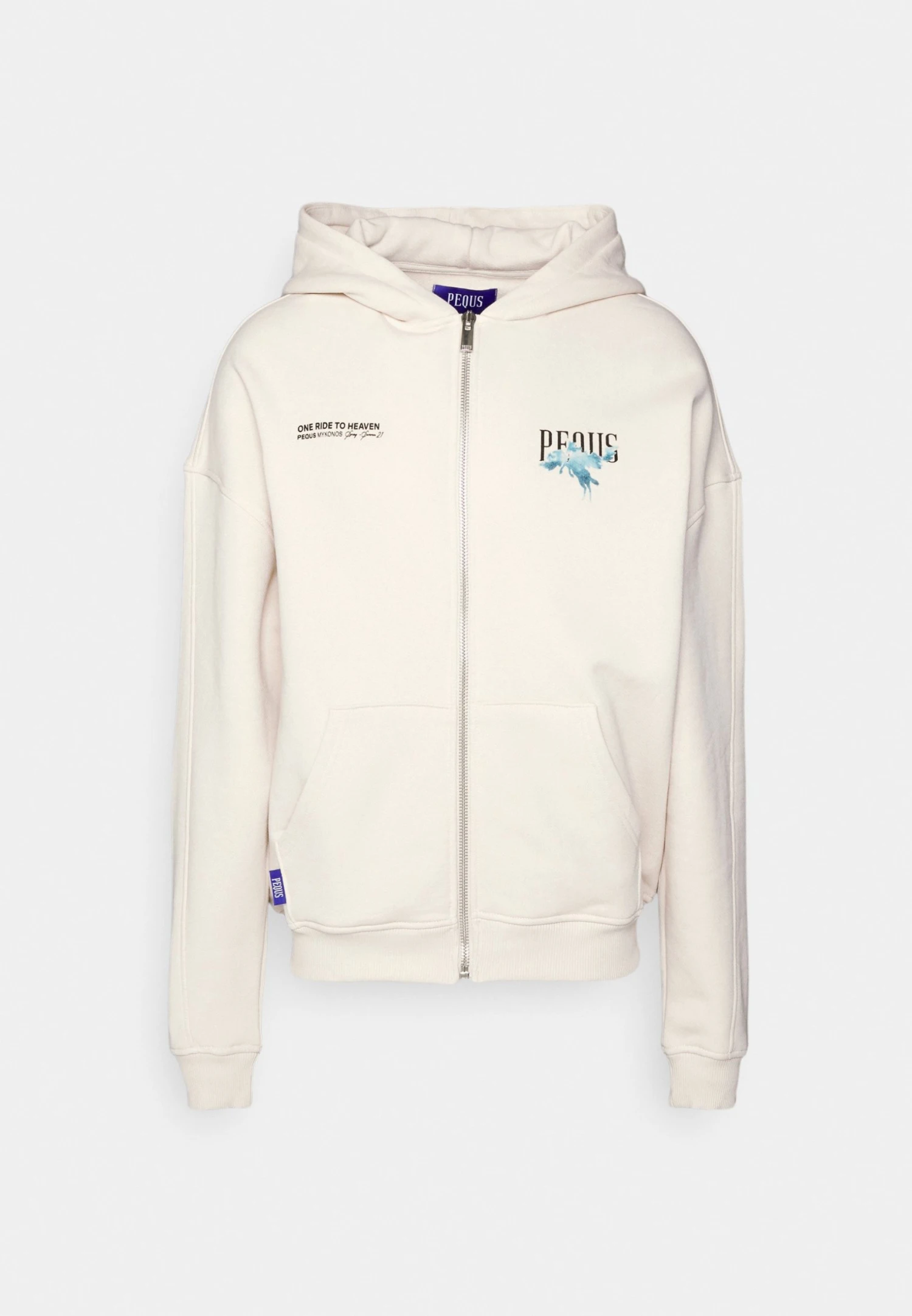 Pequs One Ride To Heaven Zip Hoodie Unisex - Sweatjakke - Cream 7 Pequs One Ride To Heaven Zip Hoodie Unisex - Sweatjakke - Cream - Bilde 5