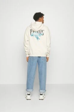 Pequs One Ride To Heaven Zip Hoodie Unisex - Sweatjakke - Cream