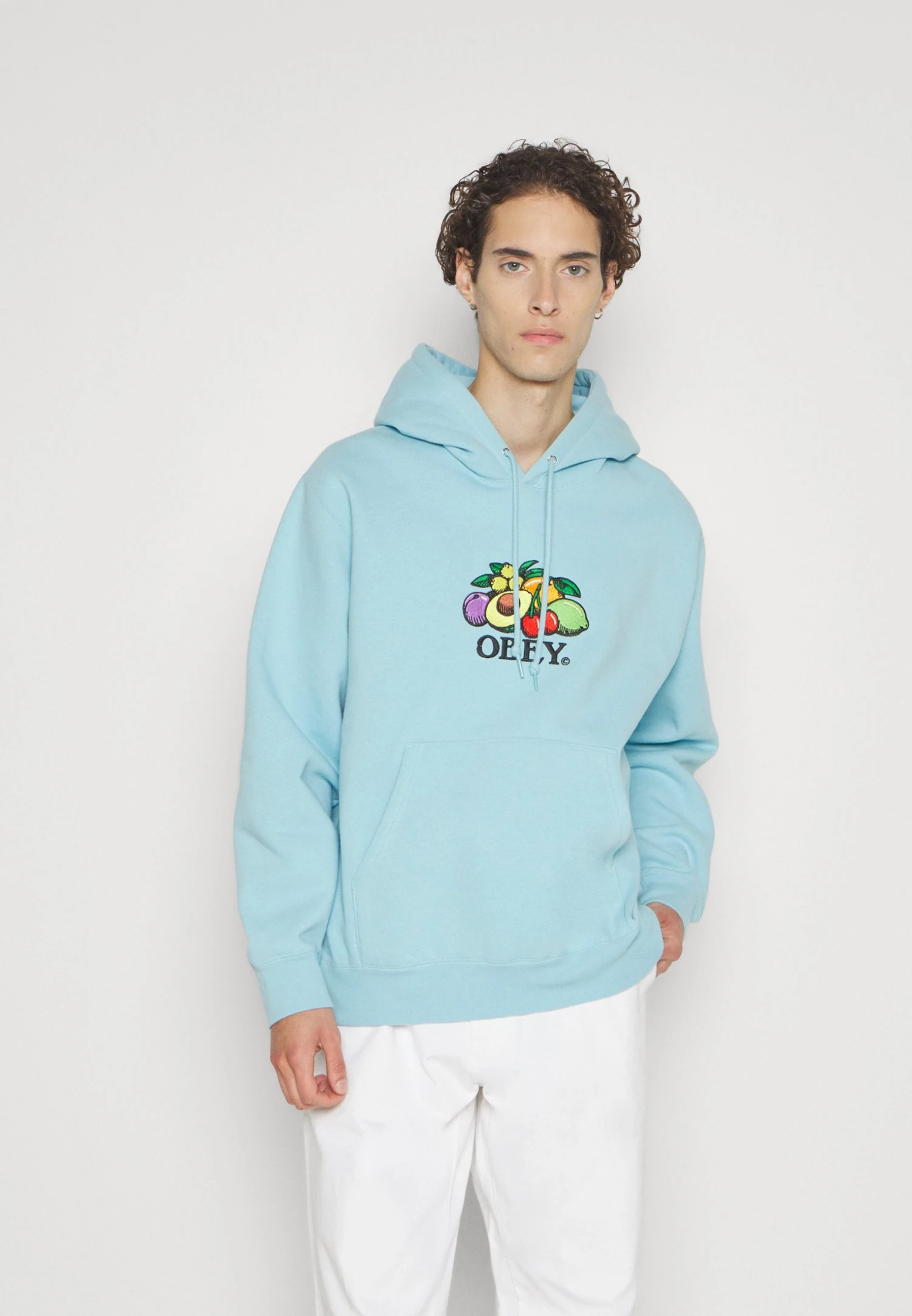 Obey Clothing Basket Hood - Hoodie - Sky Blue 6 Obey Clothing Basket Hood - Hoodie - Sky Blue - Bilde 4