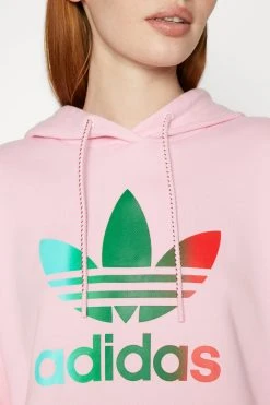 Adidas Originals Adicolor 70S Cropped Hoodie - Sweatshirt - True Pink -Gant shop 9e28f39f1abe4d82ac4fc8573c9d0a23 scaled