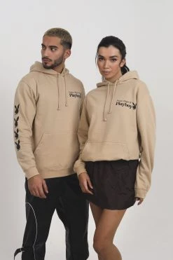 LEGACY STUDIOS Peace Hope And Playboy Hoodie Unisex - Hoodie - Desert Sand