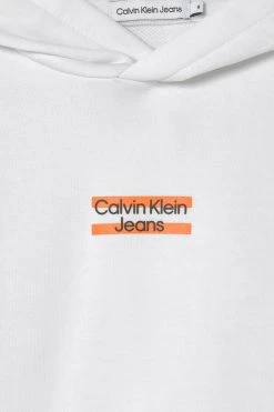 Calvin Klein Jeans Mini Block Logo Hoodie - Sweatshirt - Bright White -Gant shop 9ef38cc4d61b4b57a79003dc92b23636 scaled