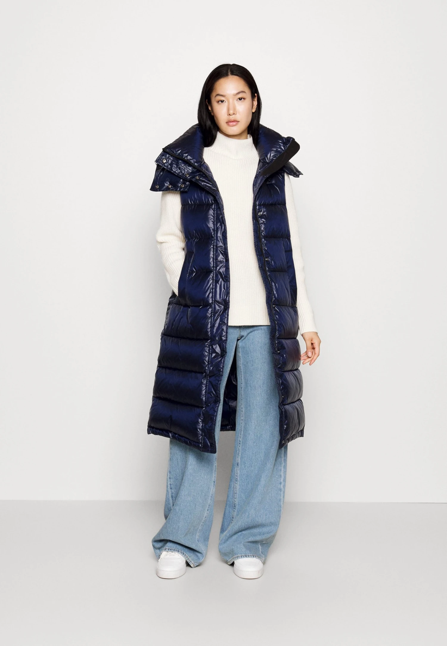 Blauer Fashion Long Detachable Hoodie - Vest - Blue 4 Blauer Fashion Long Detachable Hoodie - Vest - Blue - Bilde 2