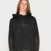 Calvin Klein Jeans Monologo Doublelayer Hoodie Unisex - Topper Langermet - Black -Gant shop 9f2209e5ec85432e8c41fae139a6caa0