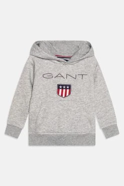 Gant Shield Hoodie Unisex - Sweatshirt - Light Grey Melange